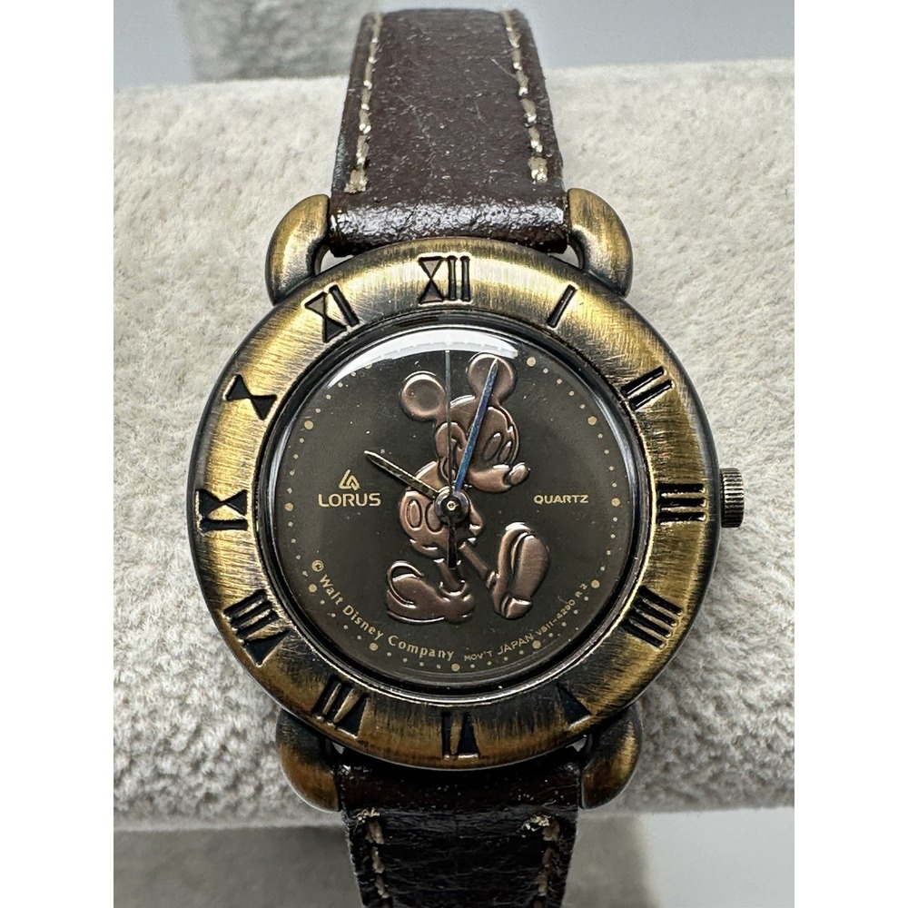 Lorus V811-4290 Disney Mickey Mouse‎ Vintage Ladies Rare New Battery 27MM 6.75"Q